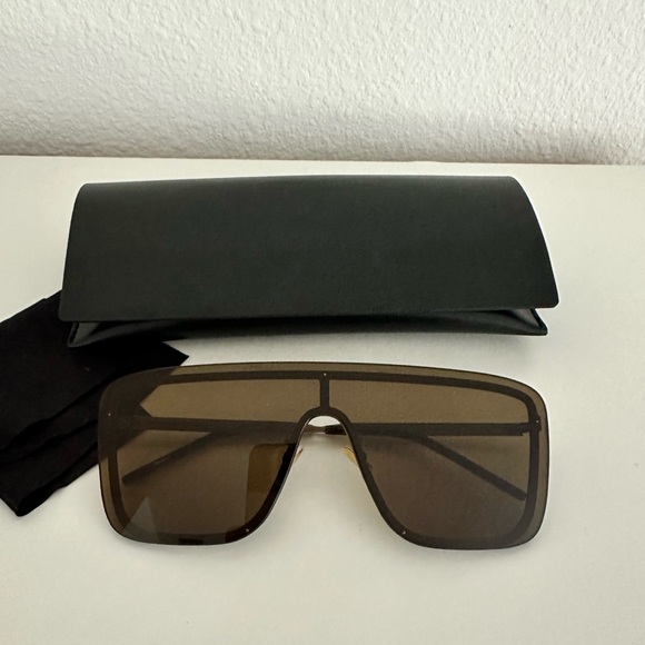 Saint Laurent SL 364 MASK 010 GOLD sunglasses - Picture 10 of 11